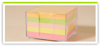 Plastic boxed sticky notes